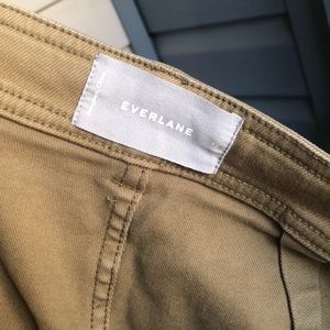 Everlane Green/Olive Wide Leg Crop Pants